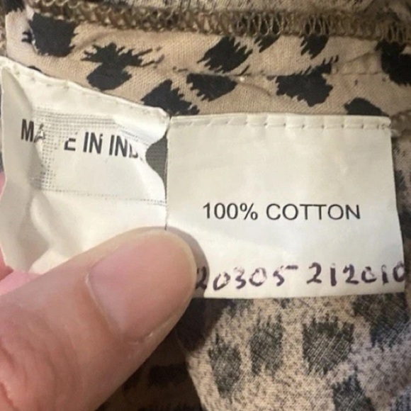 Bridget Yorke Animal Print Dress Tie Fringe Size 42 - Picture 5 of 6